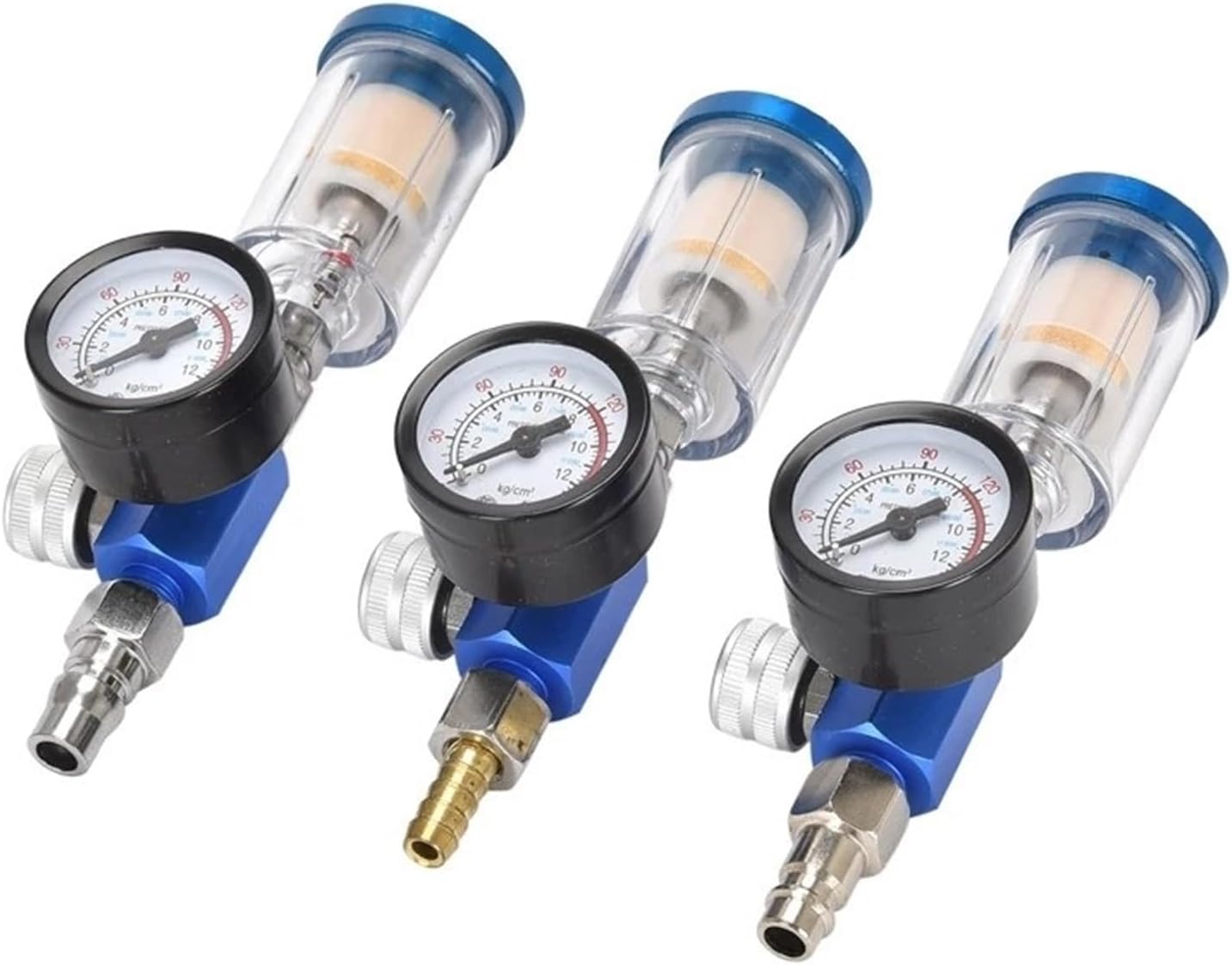 Spray Gun Air Regulator Gauge in-line Oil Water Trap Filter Separator JP/EU/US Adapter Pneumatic Tools for Airbrush (Color : Only Regulator)