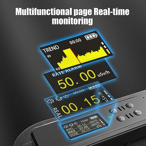 Detector de radiação nuclear | Testador de radiação nuclear com display e cordão - Equipamentos de s