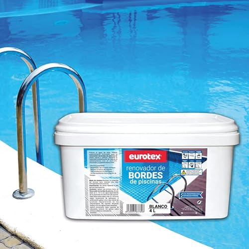 Miniatura 2 de Nazza Renovador De Bordes De Piscina - Respetuosa Con El Medio Ambiente - Pintura Para Bordes De Piscina Al Agua - Blanco 4l - Mantiene La Capacidad Antideslizante Del Soporte