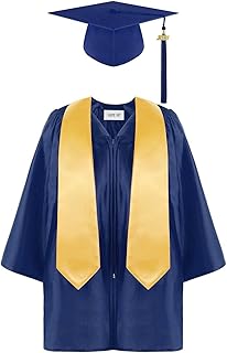 Guardería Graduación Toga y Birrete Mate para Niños 2025 Preescolar Niño Niña Regalo 9 Colores de Toga y Birrete años