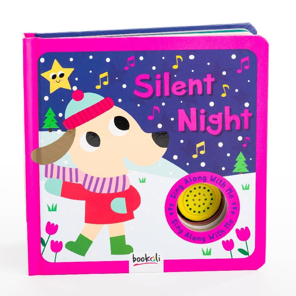 Bookoli | Silent Night Sing Along With Me Sound Board Book | Musical Sound Book for Toddlers | Nursery Rhymes | Ages 18 Months to 4 Years