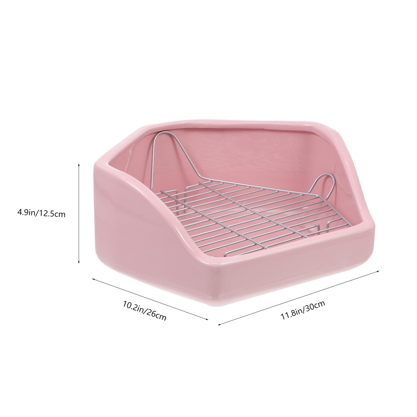 SUPVOX Caja de Arena para Conejos y Hámster de Cerámica Pentagonal Antideslizante y Fácil de Limpiar Diseño Desmontable para Mascotas Pequeñas