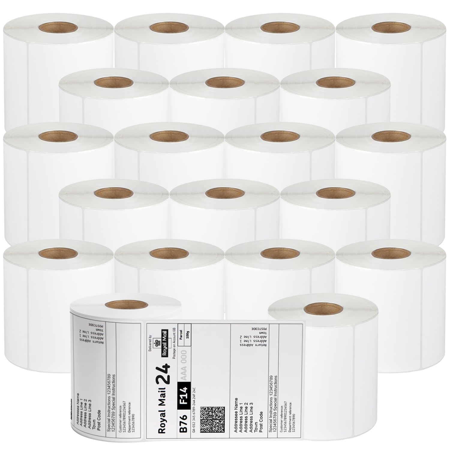10000 Thermal Shipping Labels 4" x 6" (100 x 150 mm) – 20 Rolls | 500 Labels per Roll | Direct Thermal | Compatible with Zebra & MUNBYN Printers, for Amazon, Ebay, Royal Mail, FedEx, UPS