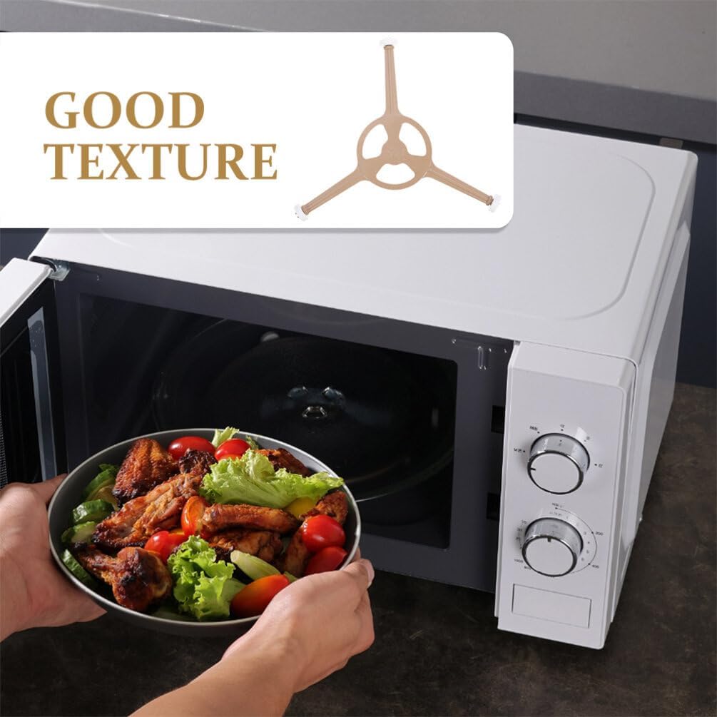 Alipis 2pcs Microwave Turntable Holder Triple Arm Support Stand Microwave Tripod for Even Heating Replacement Supplies for Kitchen and Rv Use