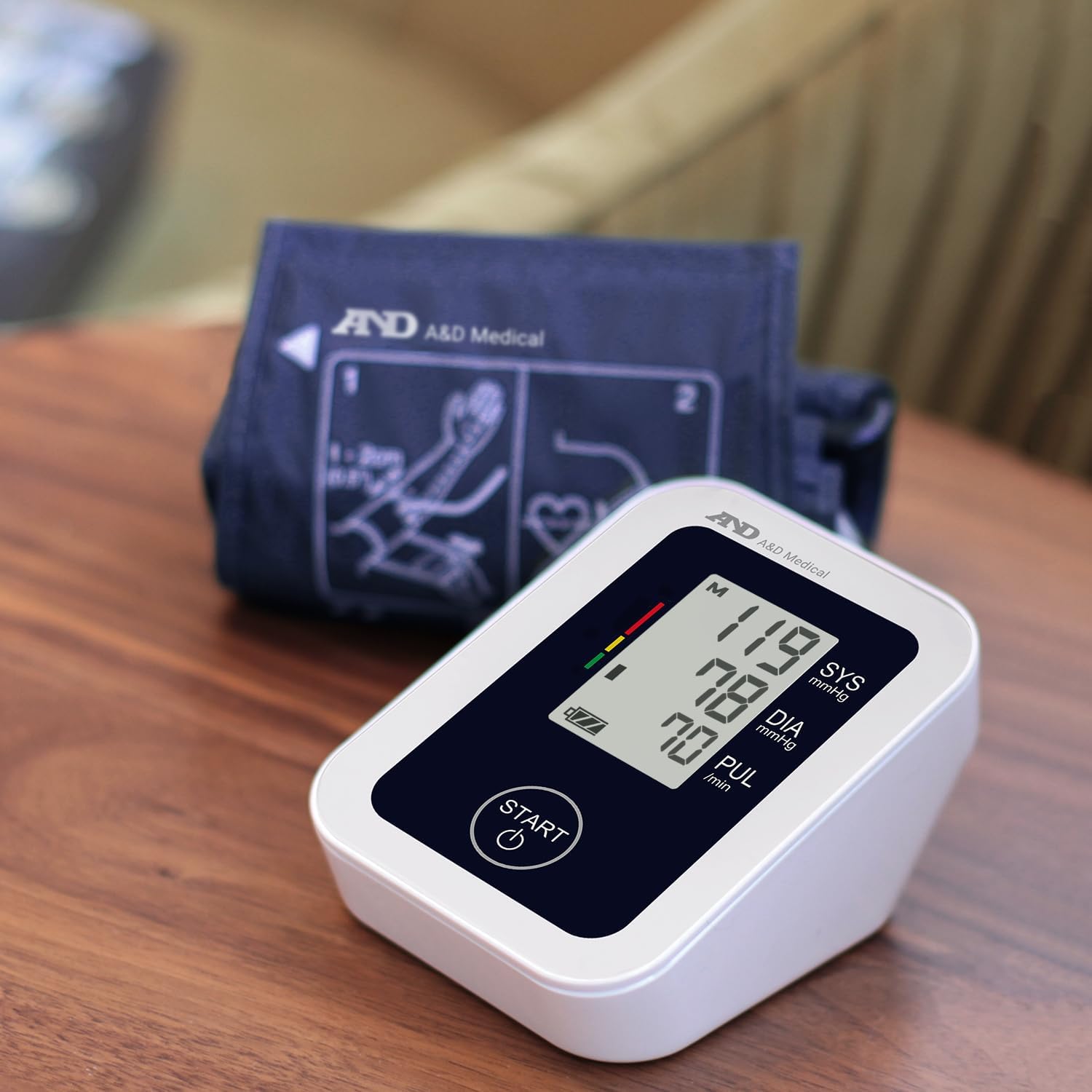 A&D Medical Blood Pressure Monitor for Home Use, UA-651 – Upper Arm Precise BP Machine – Wide Range Cuff (8.6-16.5” / 22-42cm), Adults, 4 AA Batteries