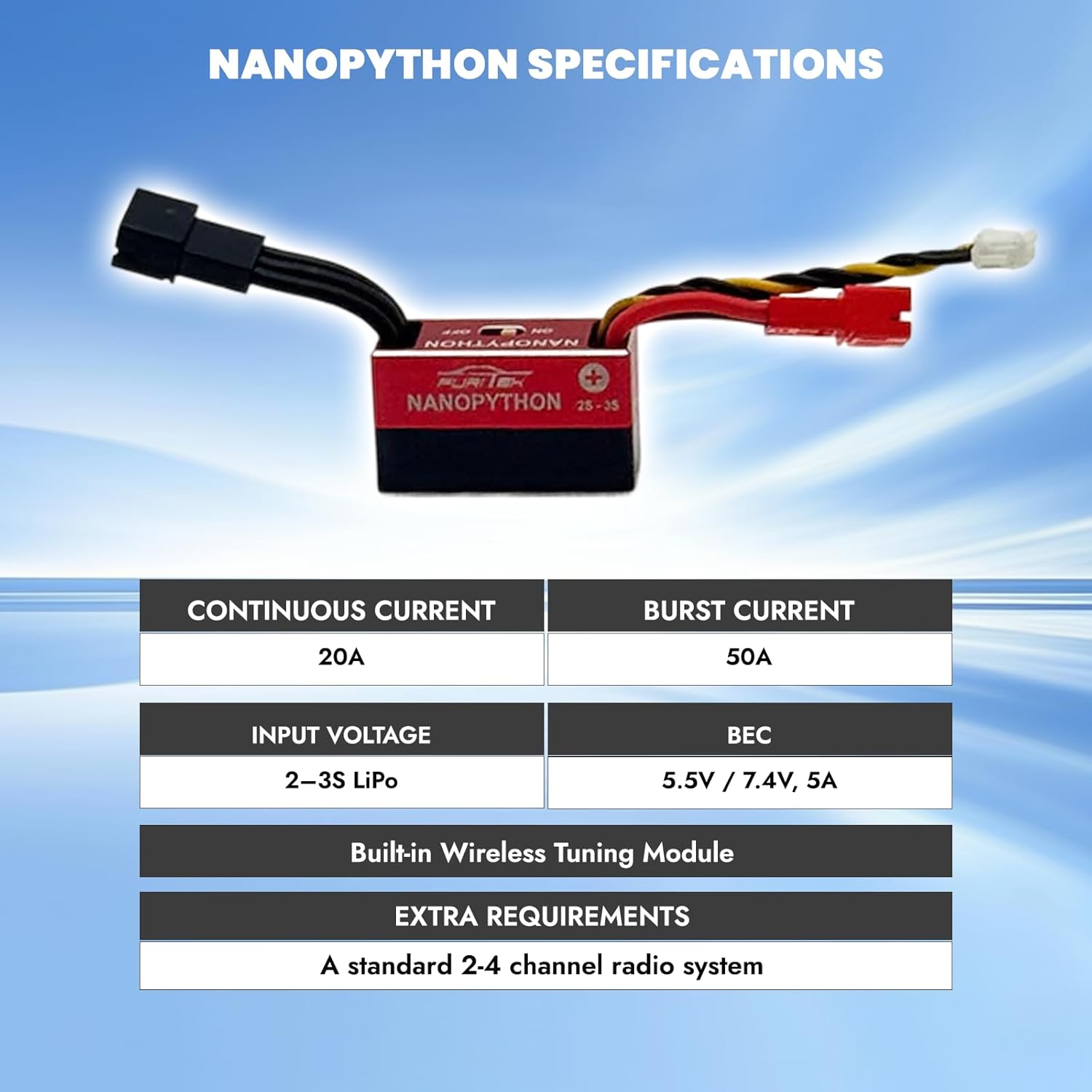 furitek NanoModo 2026 Brushless Power System with NanoPython and NanoKomodo for Axial SCX30 - Remote Control Car, RC Cars, RC Crawler Electronics Combo Upgrades (SCX30 - FUR-2738) (FUR-2738)