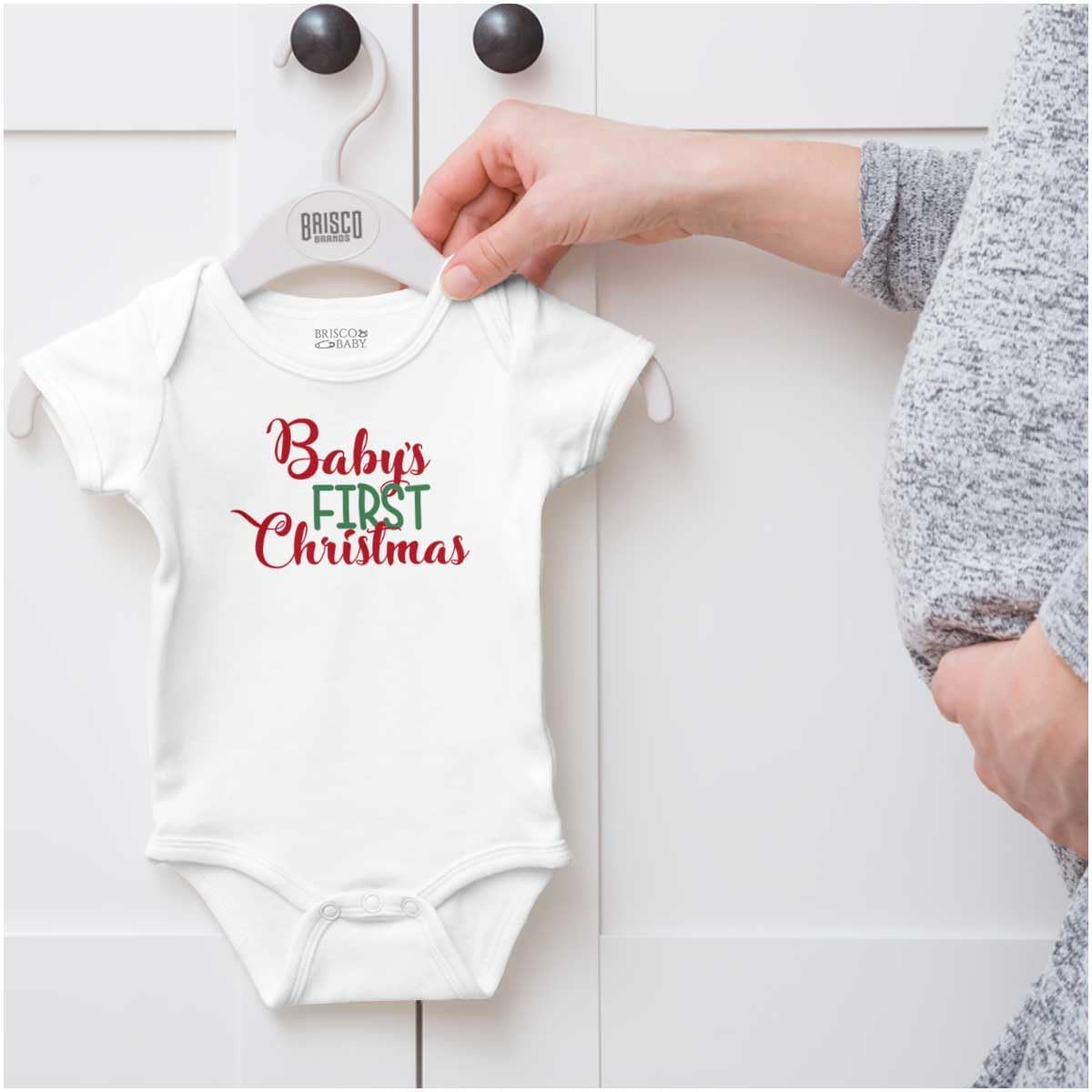 Brisco Brands My First Christmas Son Daughter Baby Romper Boys or Girls