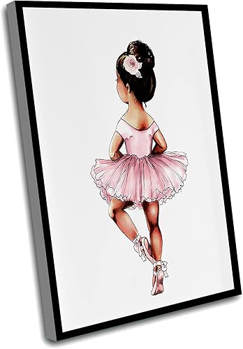Miniatura 1 de Arte de pared para cuarto de bebé, lienzo de pared para guardería, impresión de arte de pared de bailarina negra, arte de bailarina afroamericana,