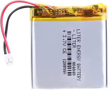 Liter 3.7V 1200mAh 804040 Lipo Battery Rechargeable Lithium Polymer ion Battery Pack with JST 2.0mm Connector