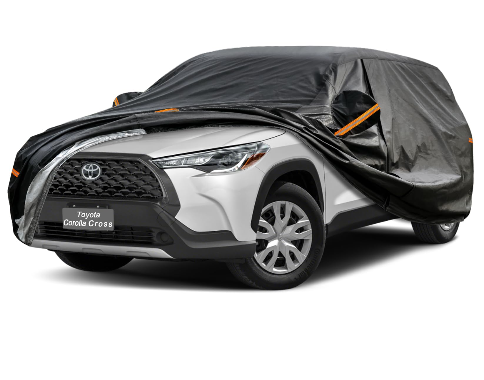GUNHYI 7 Layers SUV Car Cover Custom Fit Toyota Corolla Cross (2022-2025) | All-Weather Waterproof Heavy-Duty Fabric, scratch-proof cotton lining, outdoor sun/rain/snow/wind/dust protection.
