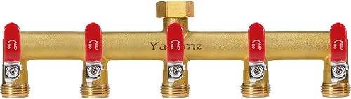 Miniatura 9 de Divisor de manguera de jardín, colector de manguera de exterior resistente al óxido y a la congelación de 3/4 pulgadas con 2 asas verdes extra