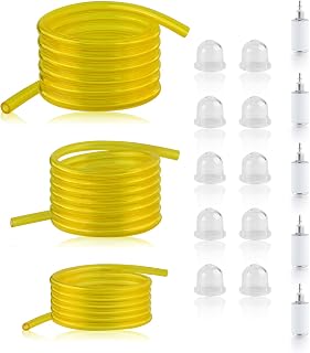 3 Sizes 4 Feet Fuel Line Hose Filter Primer Bulb Fits for Poulan for Craftman Gas Chainsaw String Trimmer Leaf Blower Lawnmower 2 4 Cycle 3/32"x3/16" 1/8"x3/16" .080"x.140"