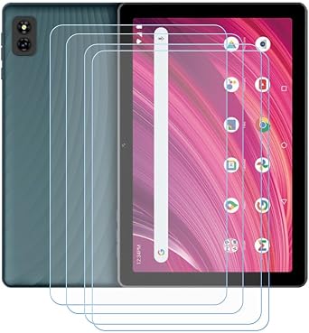 [4-Pack for Headwolf HPad5 10,5" Tempered Glass Screen Protector, 9H Hardness Anti-Scratch Anti-Fingerprint Anti-Bubble Compatible Full Coverage Clear Film.