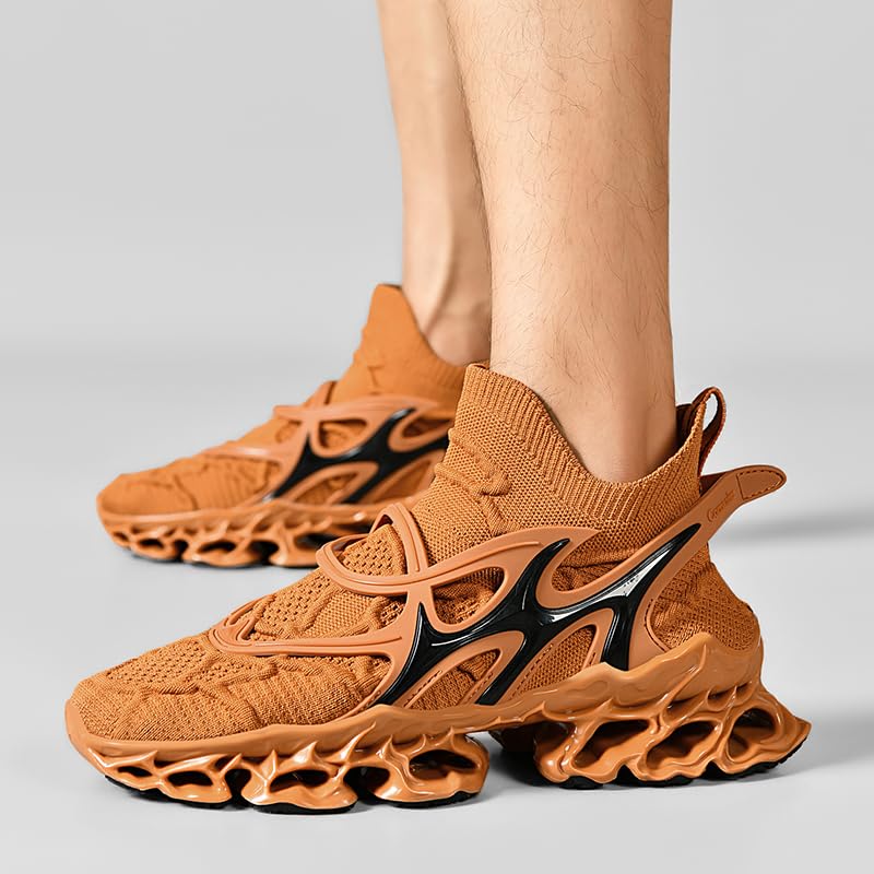 Image of Men's Sneakers for Men Shoes Blade Tennis Mens Trail Running Athletic Fashion Shoe Man Black White Brown Blue Orange Size Basketball Runner