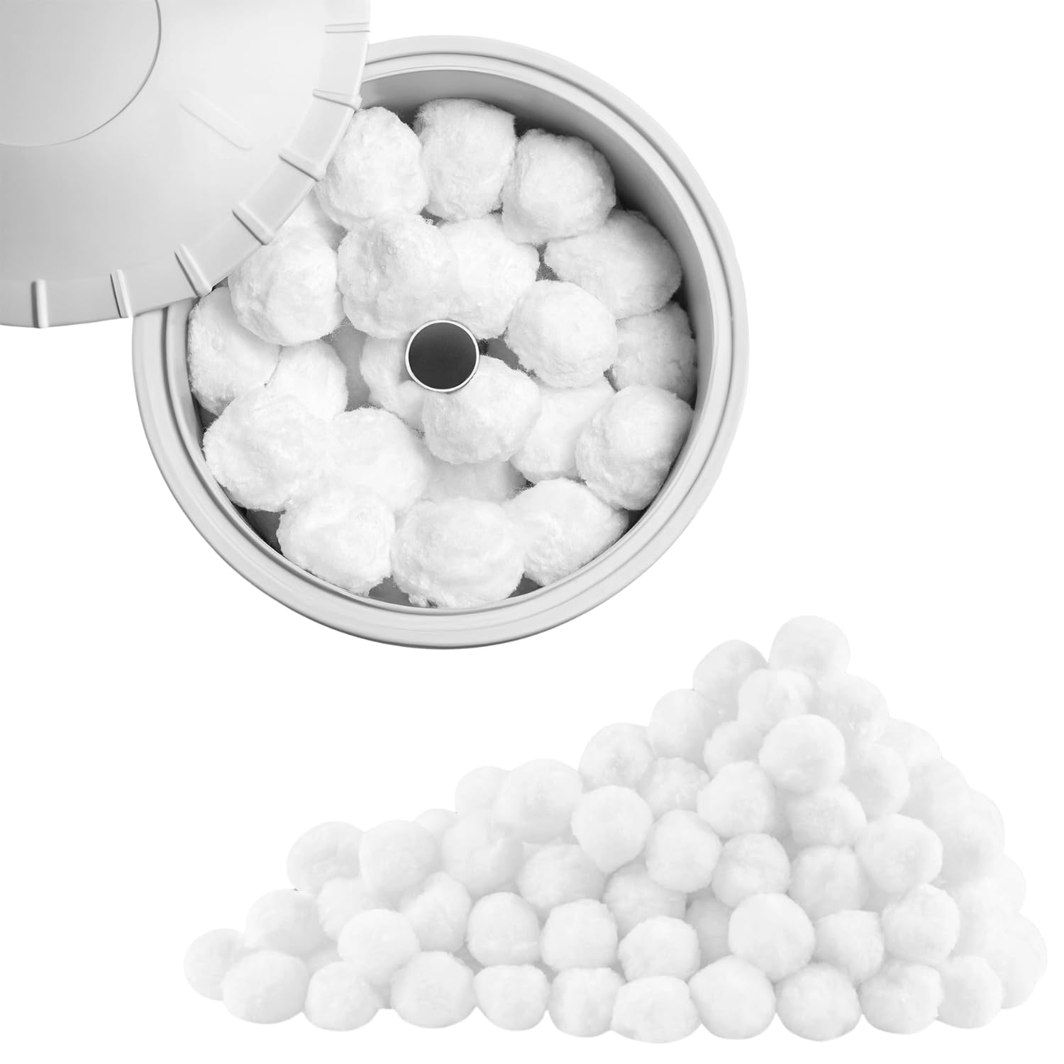 Piłki filtrujące do basenu 500 g – zamiennik 18 kg piasku filtrującego, do filtra piaskowego, nadający się do prania materiał filtrujący do pompy basenowej i filtra basenowego