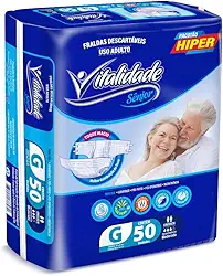 Fralda Descartável Geriátrica Prevent Care Pacotão Revenda Fita (TAMANHO G 50 UNIDADES 70 a 85kg)