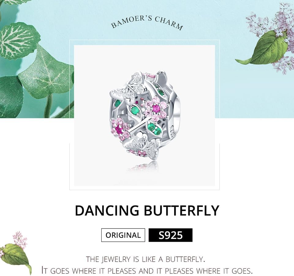 VOROCO Charm 925 Sterling Silver Bracelet Necklace Pendant Bead Charms Jewelry Gift for Women Mother Daughter Grandma Family Friends - Image 5