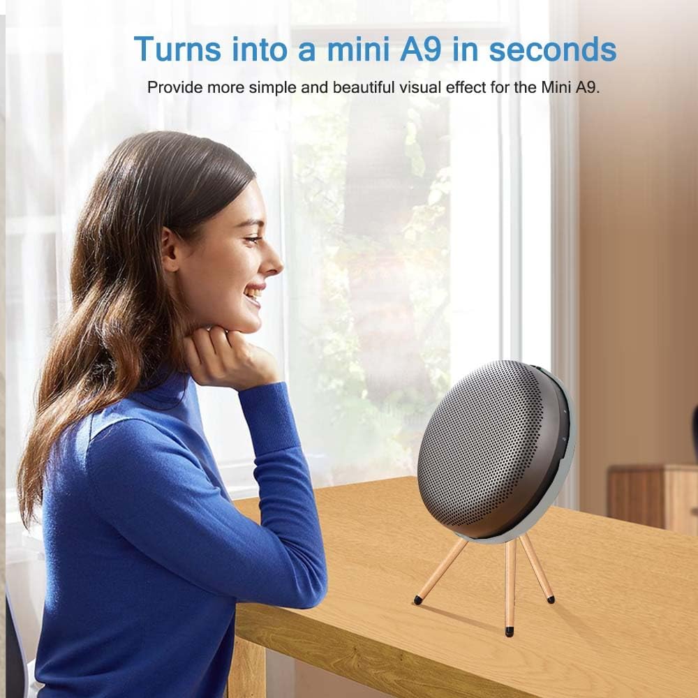 Upgraded Stand for Bang & Olufsen Beoplay A1 2nd Gen/Beosound A1 Wireless Bluetooth Speaker, Desktop Kickstand Holder(Silver with Beech Legs)