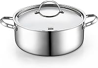 Vista 1 de Cooks Standard Olla para Caldo de Acero Inoxidable Multi-Capa, Olla Holandesa de 7 Cuartos para Cocinar Pasta y Enlatado con Tapa, Olla Profunda