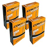 Continental 4 X Bike Inner Tube Race 28 700 20 Presta 80 Millimetri valvola Ciclo, Pacchetti per Tubi Interni Unisex, Nero, 700 x 20-25