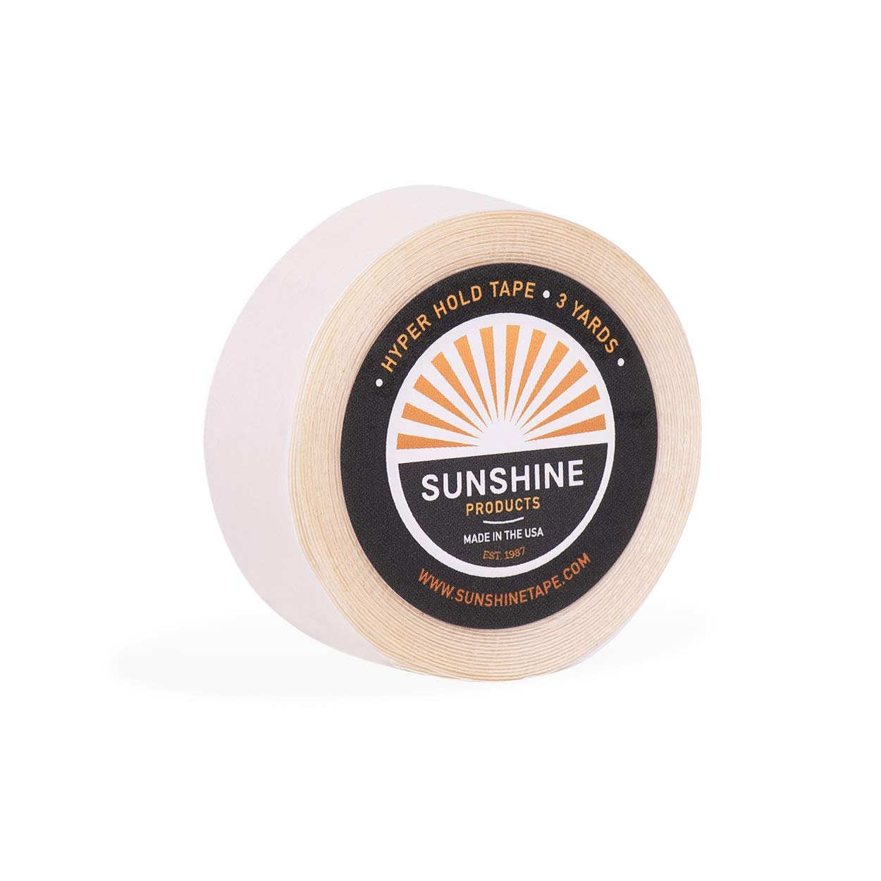 Sunshine Maximum Wear Hair System Tape Roll - Hyper Hold Wig Tape - Hypoallergenic No Shine Adhesive Tape - 2-4 Week Hold - 3/4" x 3 yds