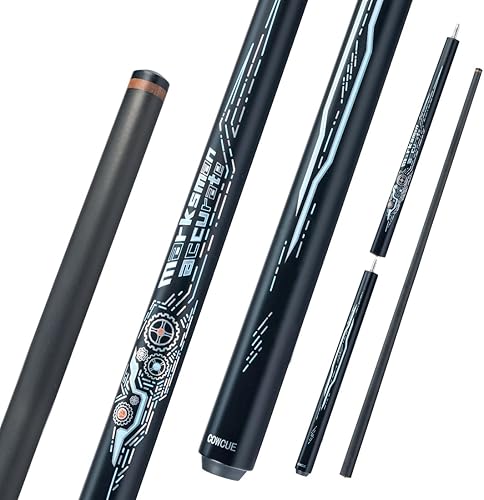 CRICAL Serie de taco de salto y quiebre de fibra de carbono de 3 piezas, taco de salto profesional y potente con punta de 12.9mm y articulación