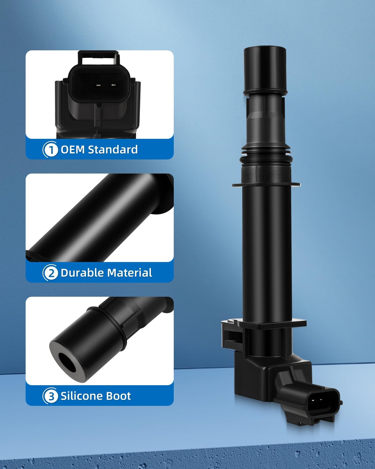 ECCPP ignition coil coils UF270 PACK OF 6,for Mitsubishi Raider 4.7L 2006-2007,for Raider 3.7L 2006-2009,for Jeep Liberty 3.7L 2002-2008,for Cherokee 5.7L 2007 UF399 UF297 UF270