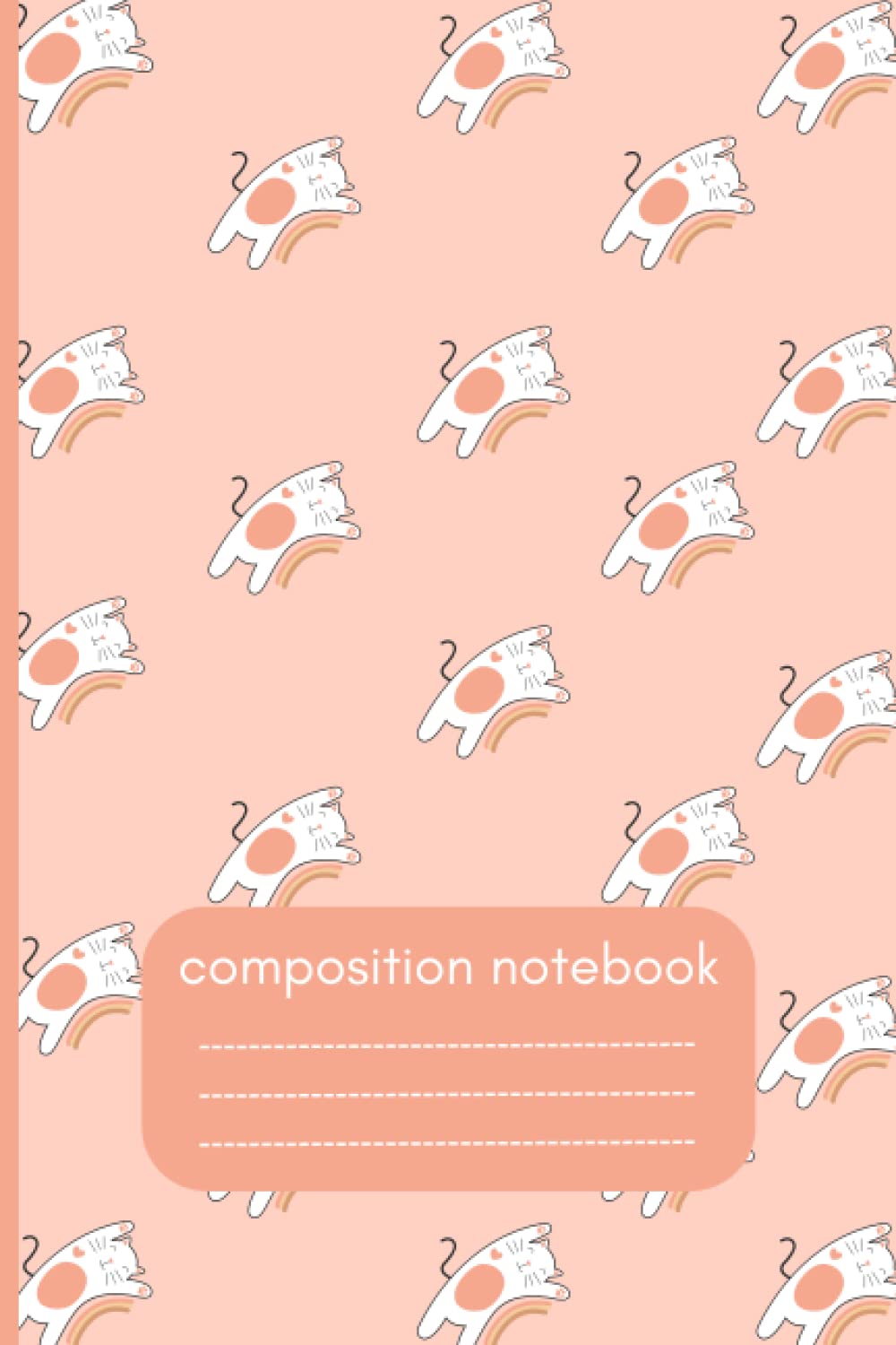 Composition notebook cat cahier ligné chat pour l'école et le bureau