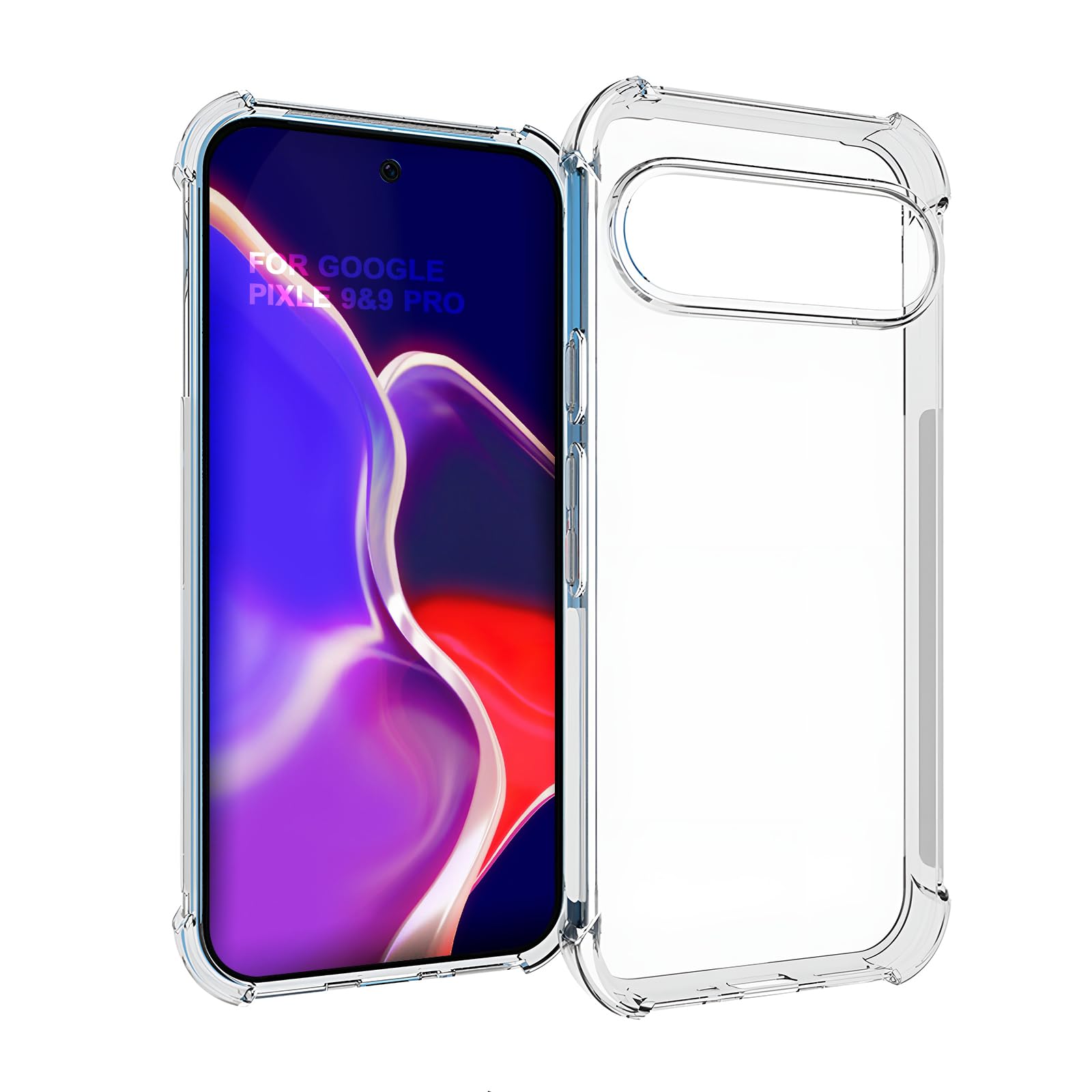 TailTech Case for Google Pixel 9/9 Pro Case Google Pixel 9/9 Pro Phone Case, Transparent TPU