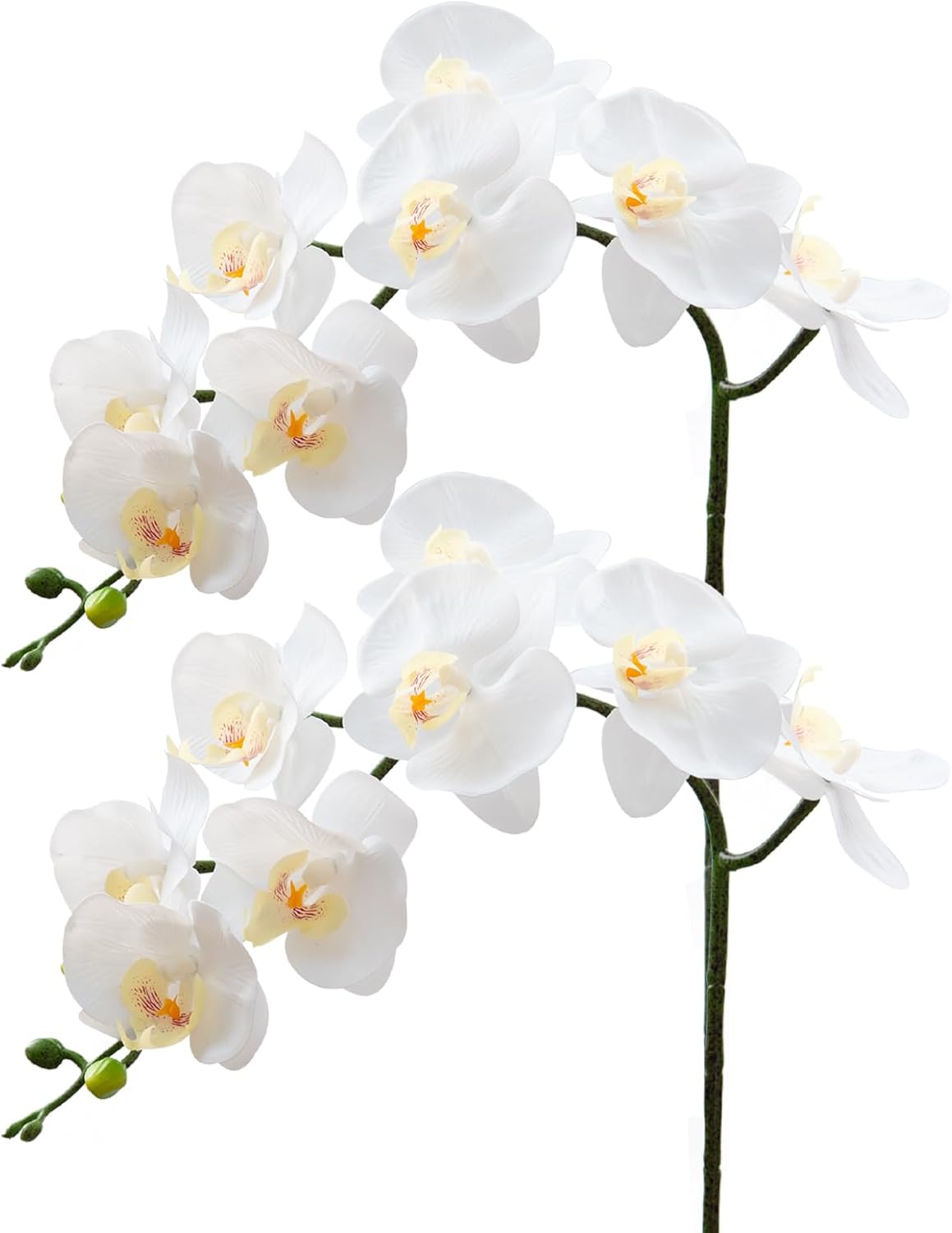 CXGS Artificial Orchid Flower 9 Large Petals Realistic Latex Faux Orchids 3PCS 37in Orchid Stems Light Pink Fake Phalaenopsis Flower for Wedding Home Arrangement Décor