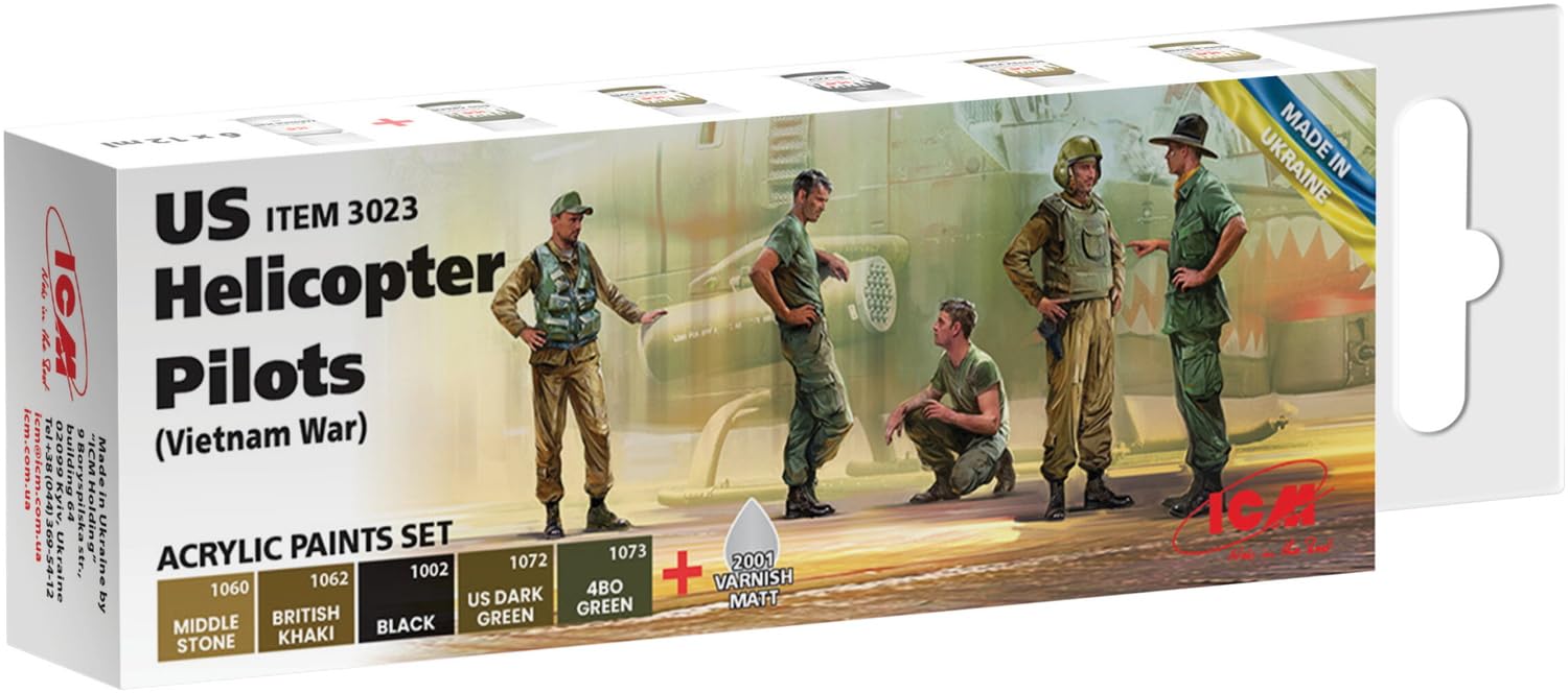 Pilotes américains de la guerre du Vietnam kit de peinture ICM aux pigments ultra-fluides