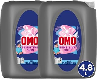 OMO Liquid Laundry Detergent, for Sensitive Skin, 4.8L x 2, Gentle on Skin, Tough on Stains