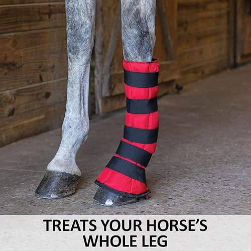 Miniatura 2 de Envoltura de gel refrescante para patas y pezuñas para caballos  Terapia de frío definitiva  No necesita hielo  Se adapta a la mayoría de los