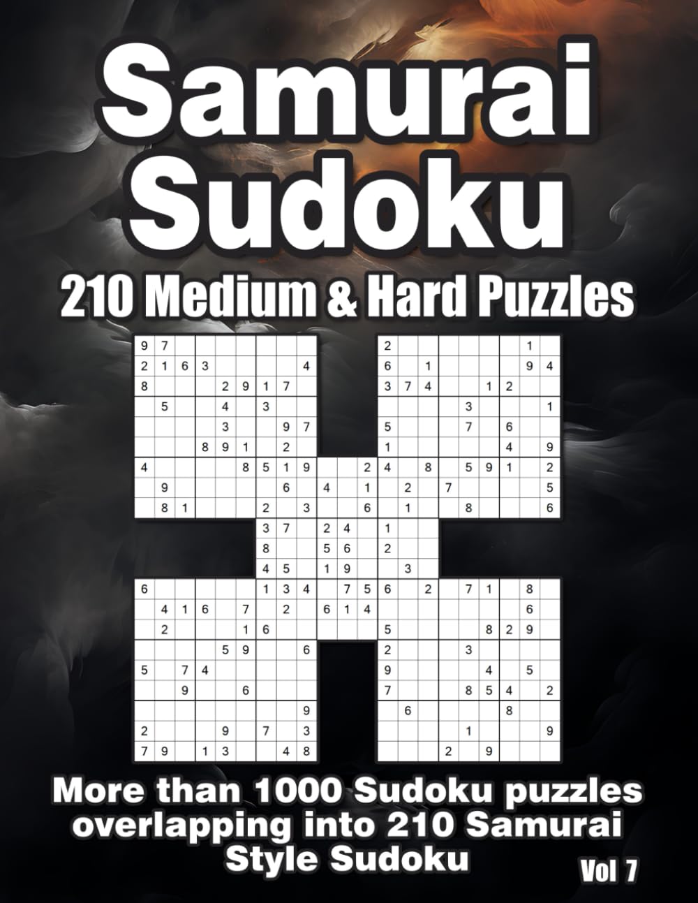 Samurai Sudoku Medium & Hard for Adults: Intermediate Samurai Style Puzzles