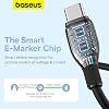 Type-C to Type-C Cable 100W 1.2 Meters Black with Baseus Pudding Fast Charging Feature