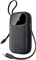 Baseus Power Bank EnerFill FC31 com Display Digital e 2 Cabos (Preto Cósmico, Milliamp Hours, 20000)