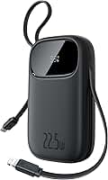 Baseus Power Bank EnerFill FC31 com Display Digital e 2 Cabos (Preto Cósmico, Milliamp Hours, 20000)