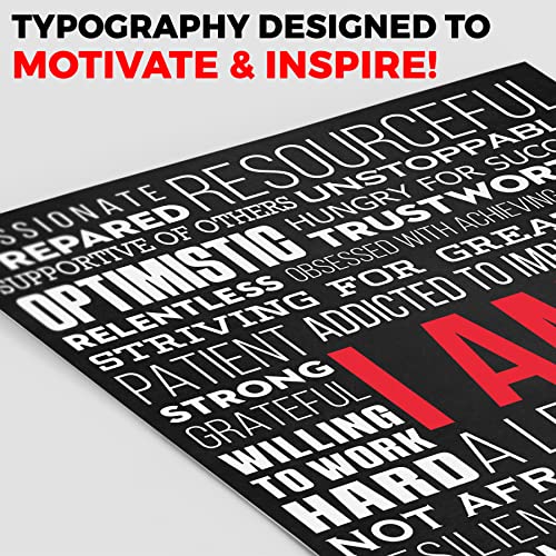 Honeykick Office Wall Art Motivational Poster - 12 X 16 Inches Inspirational Wall Decor Print For Bedroom, Gym, Men, Boys, Teens - Unframed Cardstock Paper #TOP4