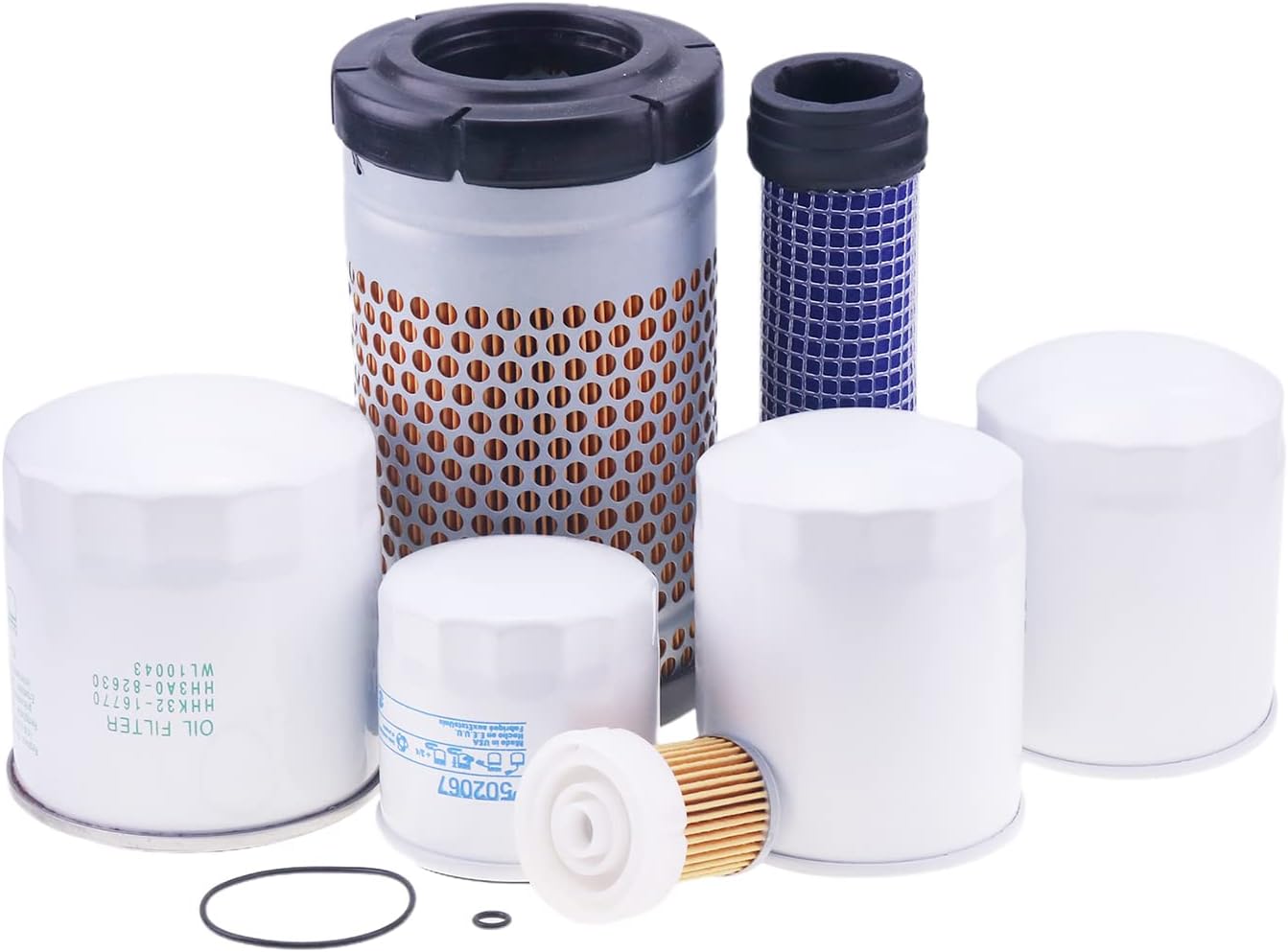 ZTUOAUMA Maintenance Filter Kit 77700-08715 1G319-11210 K7591-82360 HH150-32430 HHK32-16770 HHK70-14070 6A320-59930 for Kubota RTV-X900 (HST)