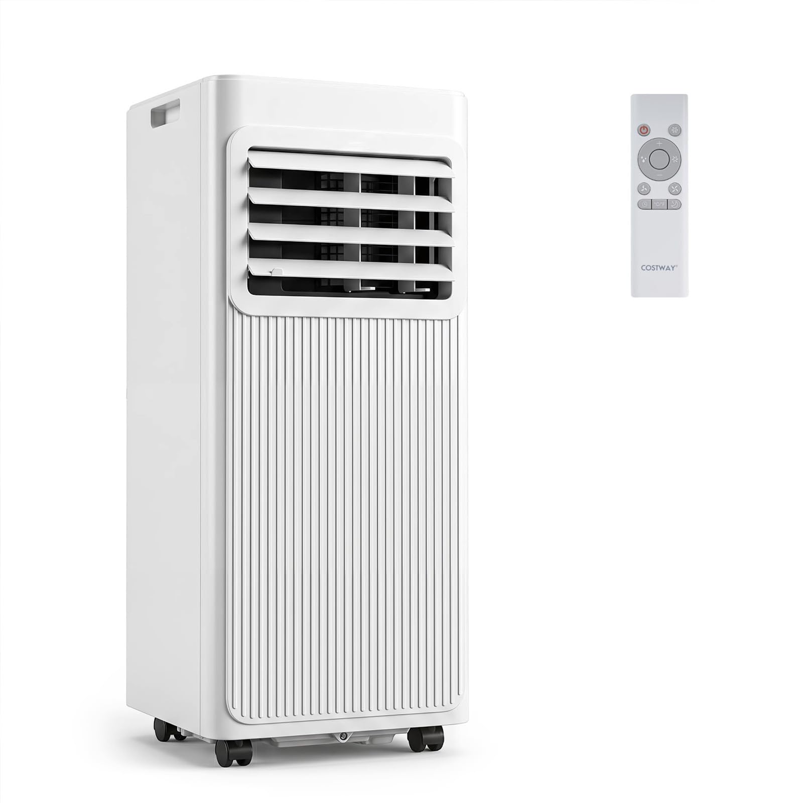 GYMAX Klimaanlage Mobil, Klimaanlage mit Abluftschlauch, 3 in 1 Klimagerät mit Heizfunktion, WiFi & App, 24h-Timer, 2 Geschwindigkeiten, 3 Modus, für Räume bis 33 m² (9000)