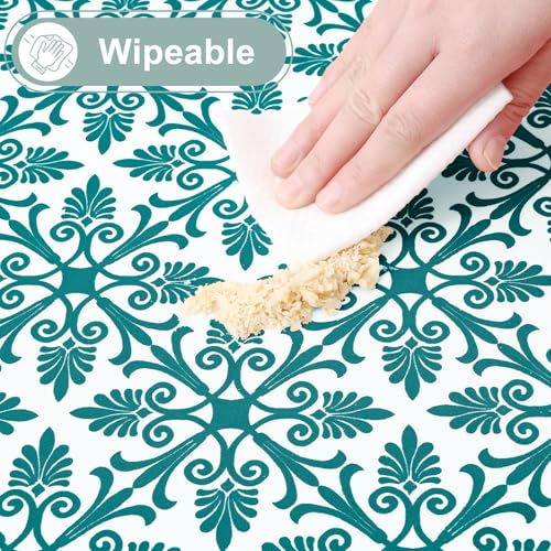 Image of misaya Picnic Table Cover with Bench Cover, Waterproof Elastic Fitted Tablecloth for 5 Foot Tables, Rectangle Washable Polyester Tablecloths for Picnic, Camping, Outdoor (Turquoise, 30 inch x 60 inch)