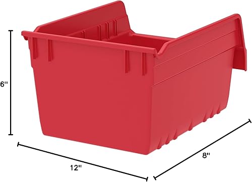Vista 18 de Akro-Mils 30080 ShelfMax - Caja de almacenamiento de plástico, (12 x 8 x 6 pulgadas), transparente, (paquete de 8)
