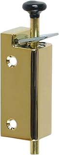 FPL Sliding Door Lock Security Foot Bolt in PVD Lifetime Polished Brass - Quickly and Easily Locks and Unlocks with Your Foot