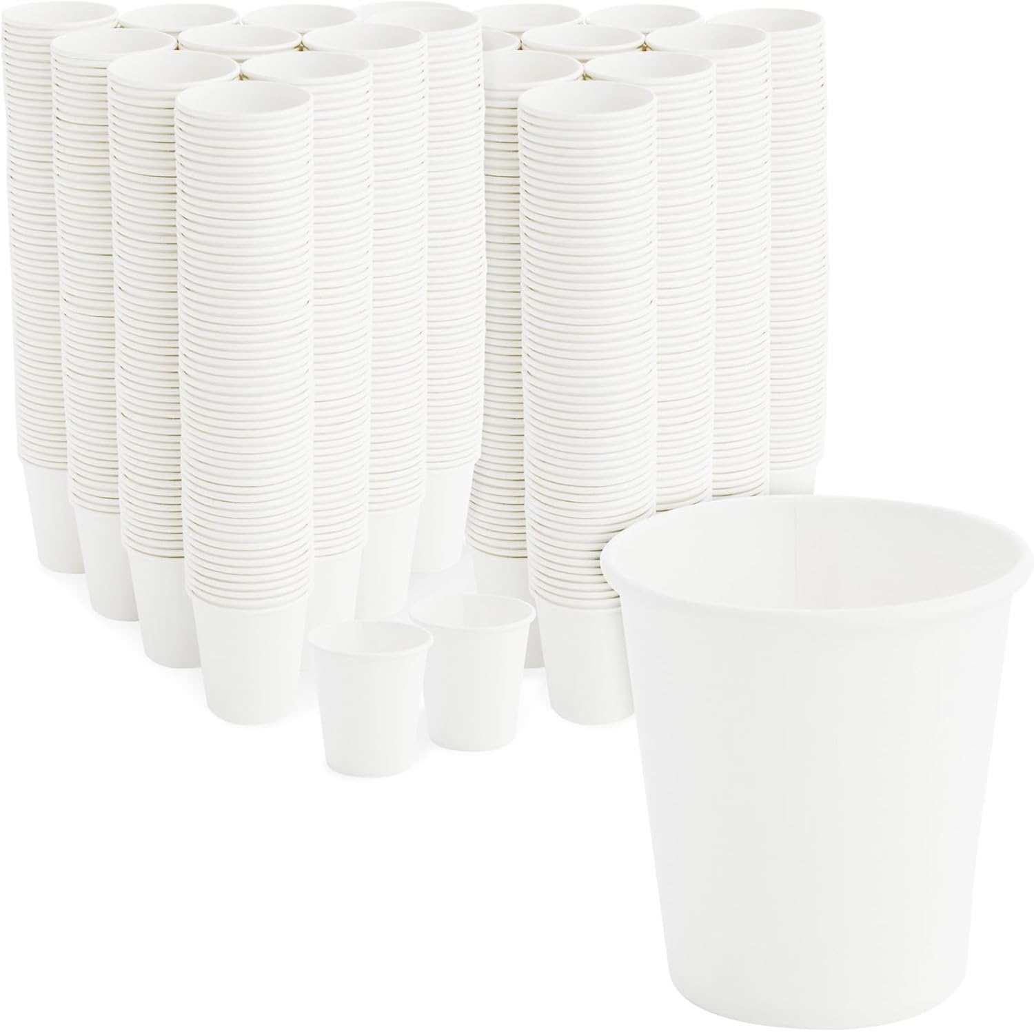 Juvale Mouthwash Dispenser Cups - 3 oz, White, 600 Pack - Disposable Paper Sample Cups for Rinse & Medicine - Fits Bathroom Dispensers