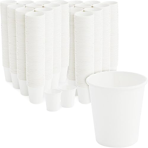 Miniatura 7 de Juvale Vasos de papel pequeños de mármol de 3 onzas para baño, paquete de 600 vasos desechables para enjuague bucal, tazas de espresso