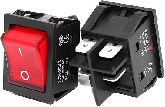On Off 30A/250V 16A/250V Heavy Duty 4 pin t85 Rocker Switch with Light 12V 24V 110V 220V 380V Size 220V