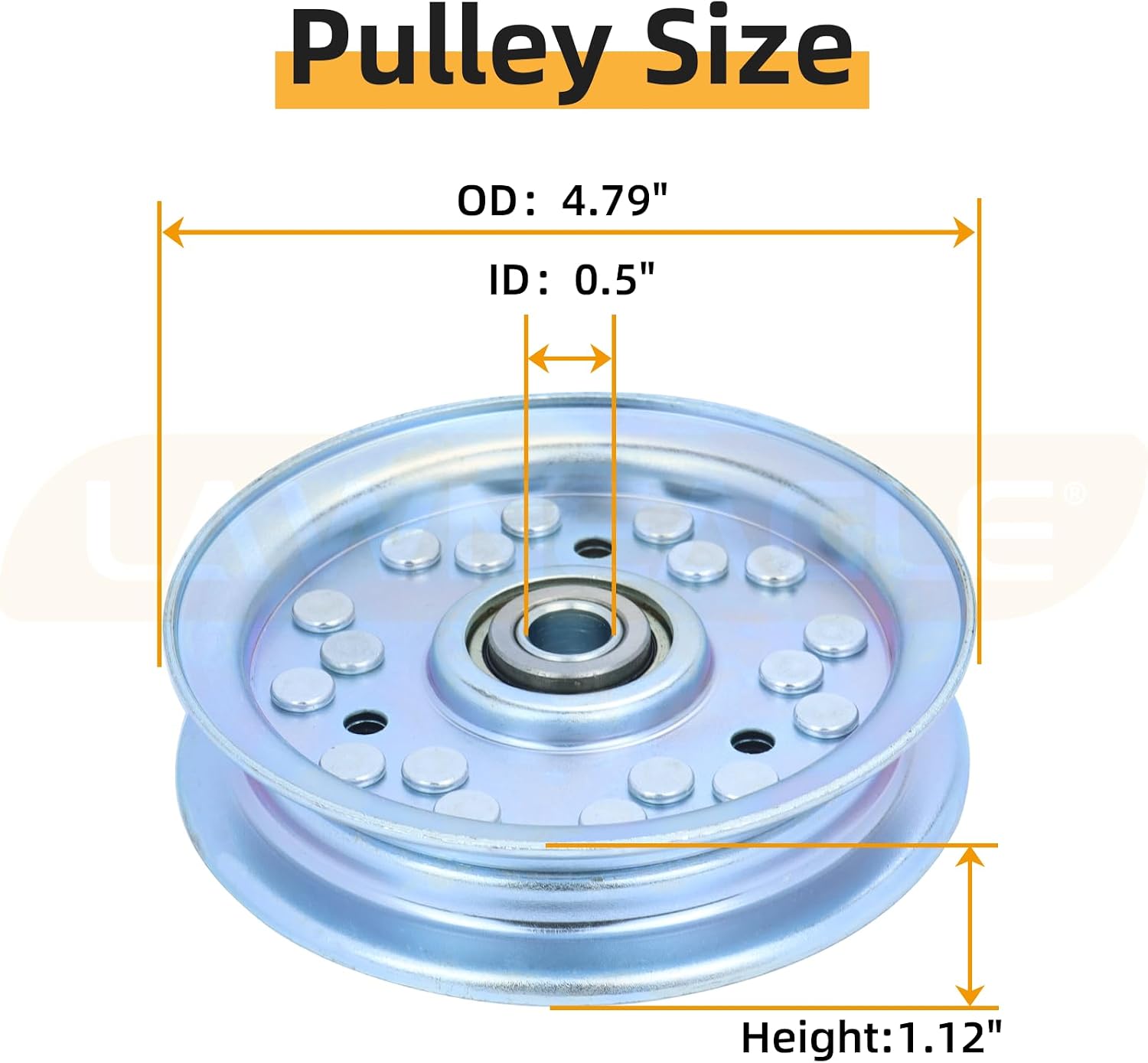 2 Pack 033-6001-00 Idler Pulley Replaces Bad Boy 033-6001-00 Pulley, 033 6001 00, 033600100 for Bad Boy Compact Outlaw, Maverick HD, MZ Magnum, MZ Rambler, Raider, Rebel X, ZT Elite Decks
