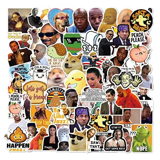 156pcs Funny Meme Vinyl Stickers Pack, Vine Stickers for Laptop, iPhone, Water Bottles, Computer, and Hydro Flask, DIY Decor for Bumper Wall (Meme)