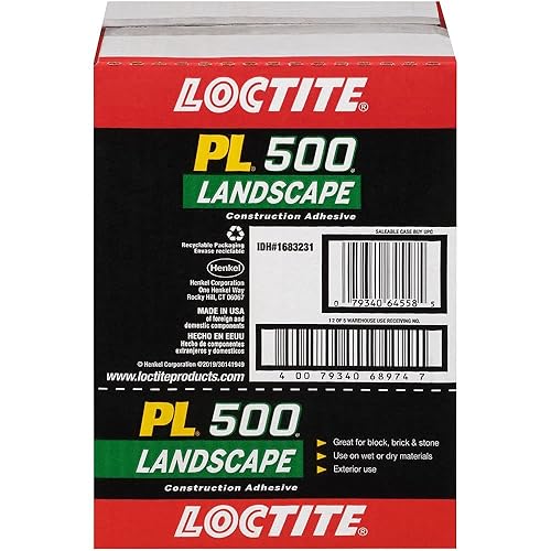 Miniatura 4 de Loctite PL 500 - Adhesivo para construcción de bloques de paisaje y pavimentadora VOC, bronceado, cartucho de 10 onzas líquidas, 1 paquete