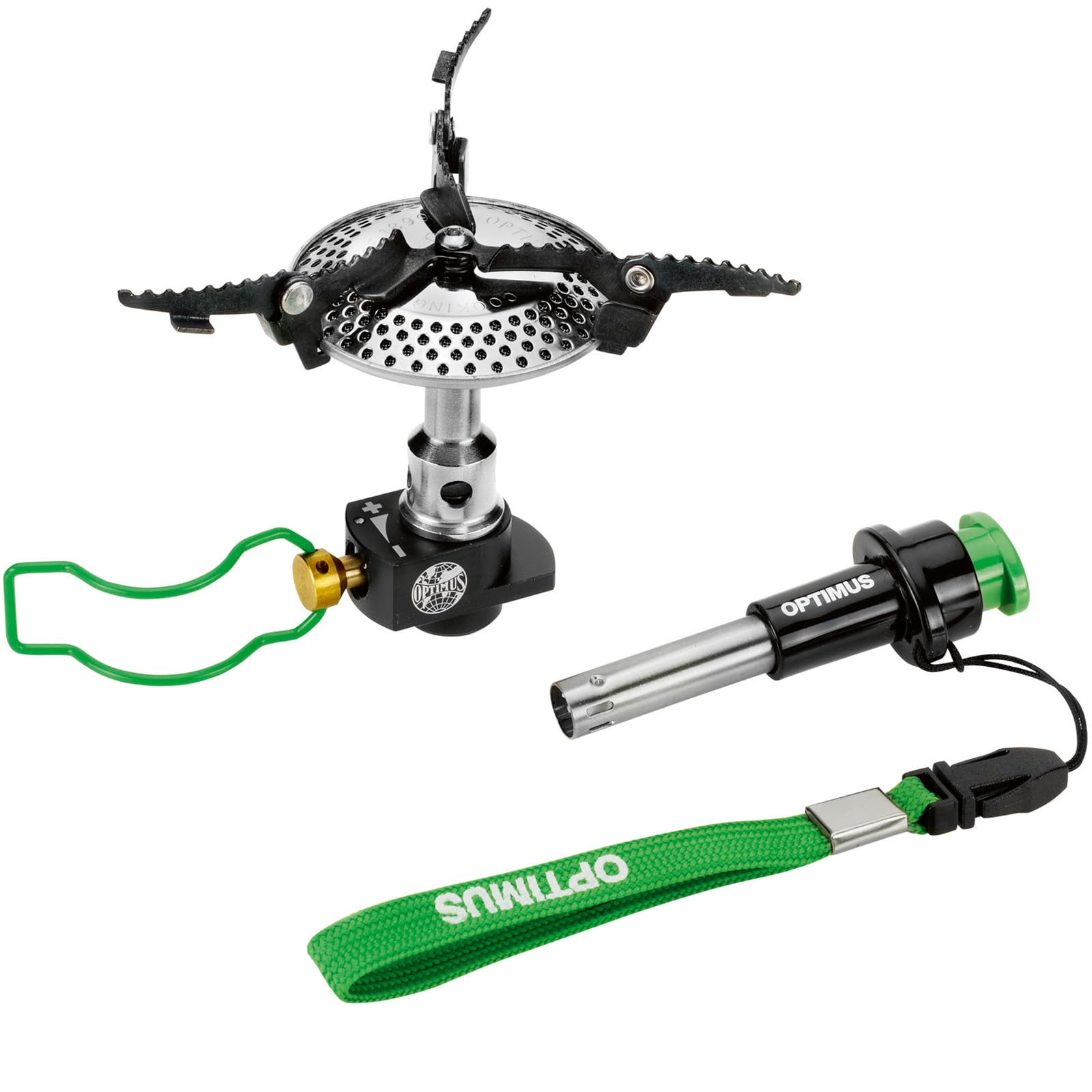 Hornillo de Gas Optimus Crux Lite con Encendido piezoeléctrico para Exterior y Camping – Ultraligero 72 g | Potencia 3000 W | Incluye Encendedor y Bolsa de Transporte